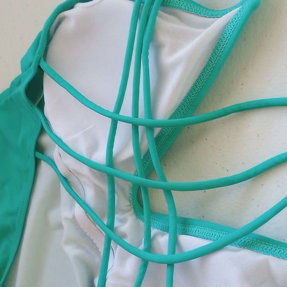 One-piece swimsuit with cross back. - Picture 6 of 17